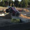 Andy Slifko takes his shot at the wheelie contest with Eradicator
