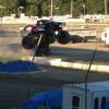 Kyle Doyle driving the Firestone Bigfoot gets some big air. Middletown was once a big stop on the TNT Monster Truck Challenge New York tour in the late 80's and always a favorite summer stop on the monster jam tour from 1991-1997 and later on with the real Monster Truck Challenge series