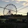 The sun starts to set over the Orange County fair, ending an awesome day of monster truck action.  