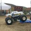 Donnell Roye from Philidelphia makes his racing debut at the worlds. This is Over the Limit, one of two trucks. Also shown is fellow rookie James Martin driving Clod Depot