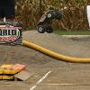 Max-D gets started on what would be a big air assault on the barnstormers track