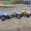 The racing podium finishers for the 2013 RC Monster Truck Challenge RC World Finals: Higher Education 1st, Maximum Destruction 2nd and Lucas Oil Crusader 3rd.